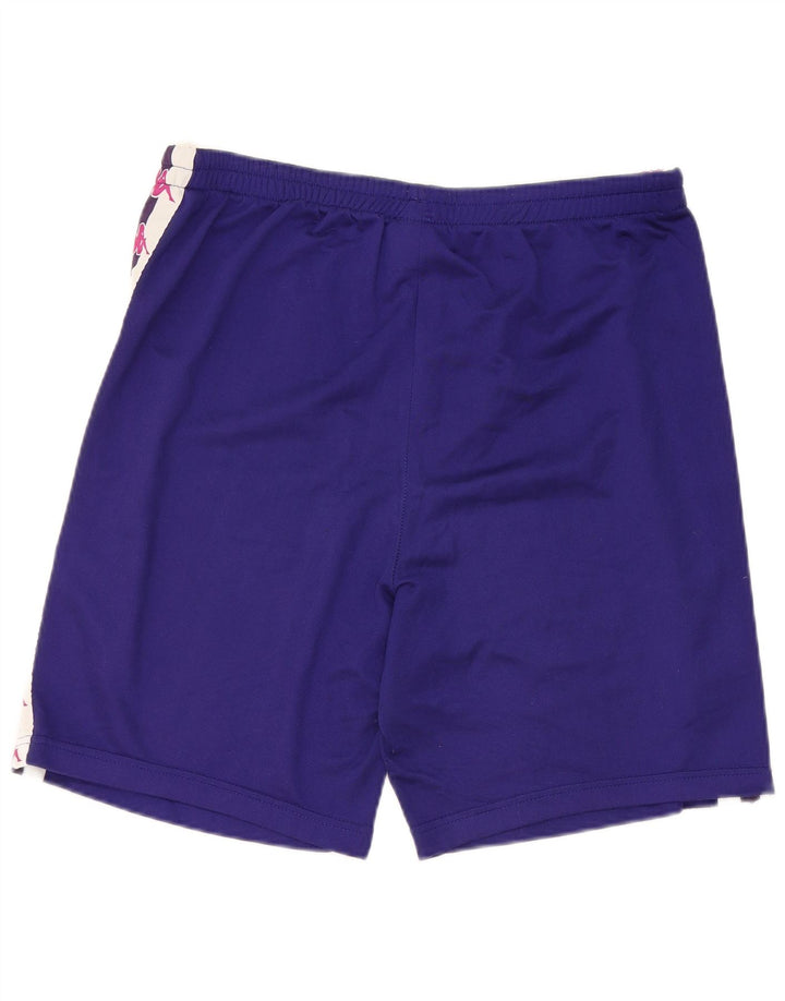 Kappa Mens Graphic Sport Shorts Large Purple Colourblock Polyester