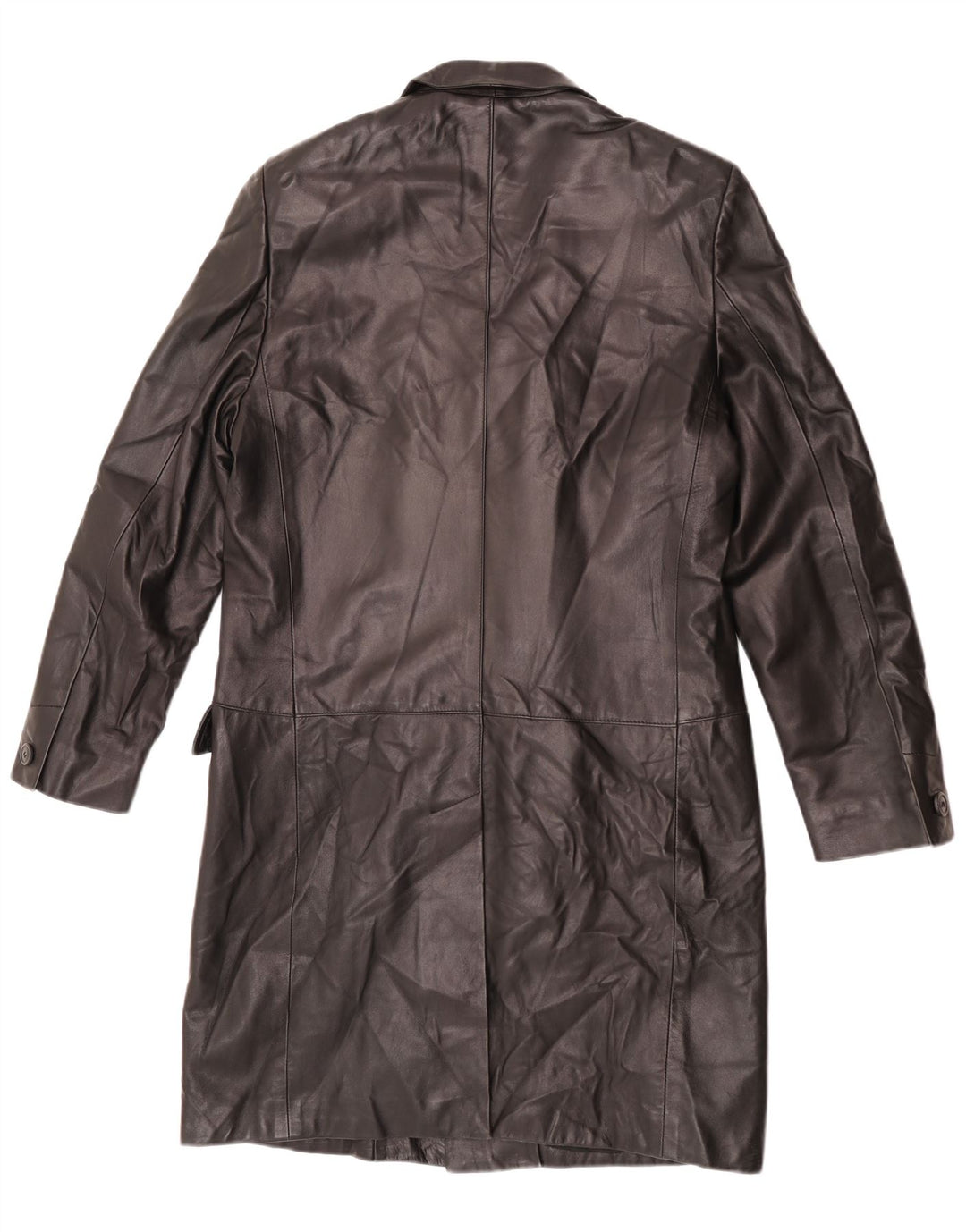 Maestrami Abrigo de cuero para hombre IT 50 Grande Negro