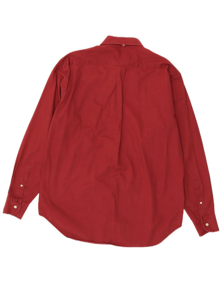 Brooksfield Camisa para hombre Talla 39 Algodón granate mediano