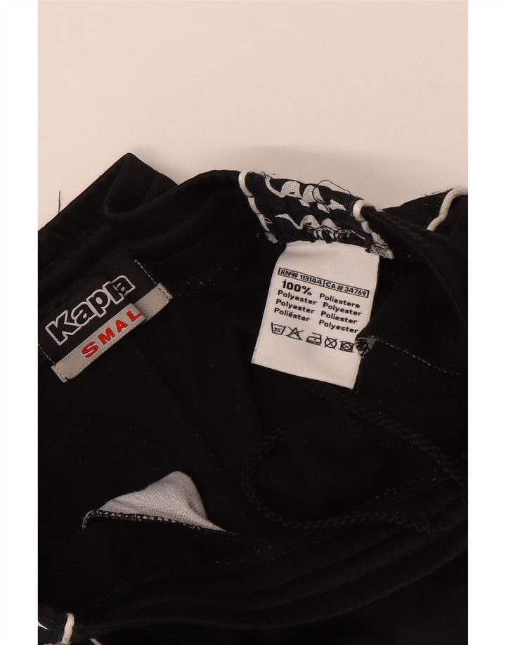 Kappa Hombre Pantalones De Chándal Gráfico Small Poliéster Negro