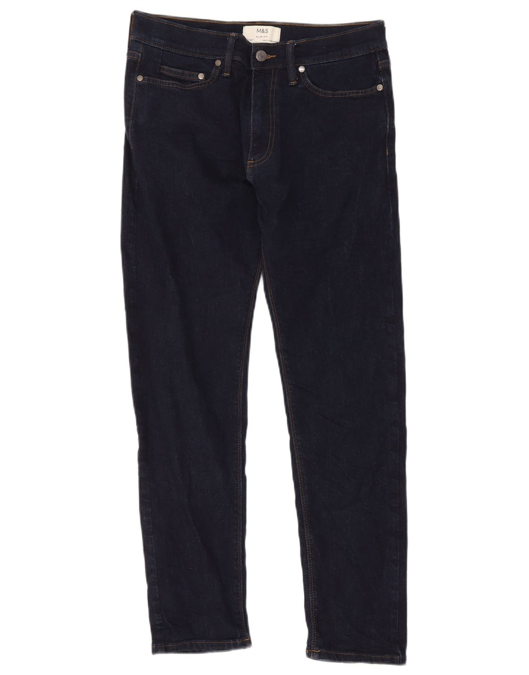 Marks & Spencer Jeans ajustados para hombre W30 L31 Algodón azul marino