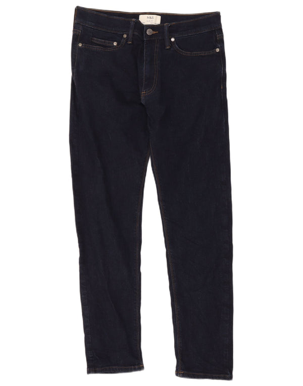 Marks & Spencer Jeans ajustados para hombre W30 L31 Algodón azul marino