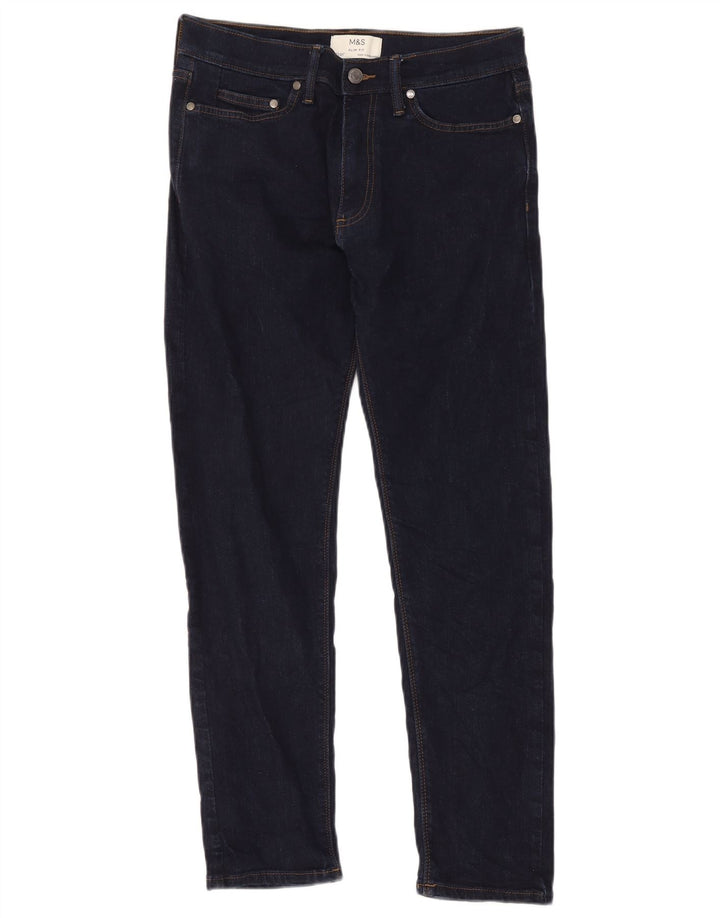 Marks & Spencer Jeans ajustados para hombre W30 L31 Algodón azul marino