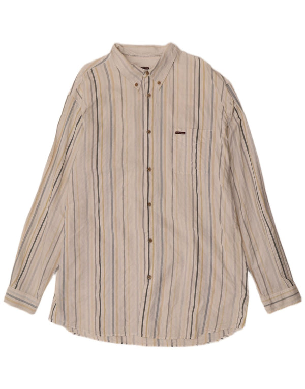 Camisa Marlboro Classics Hombre 3XL Algodón Rayas Blancas