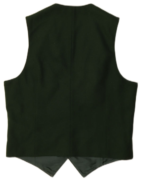 Chaleco gráfico vintage para hombre pequeño verde