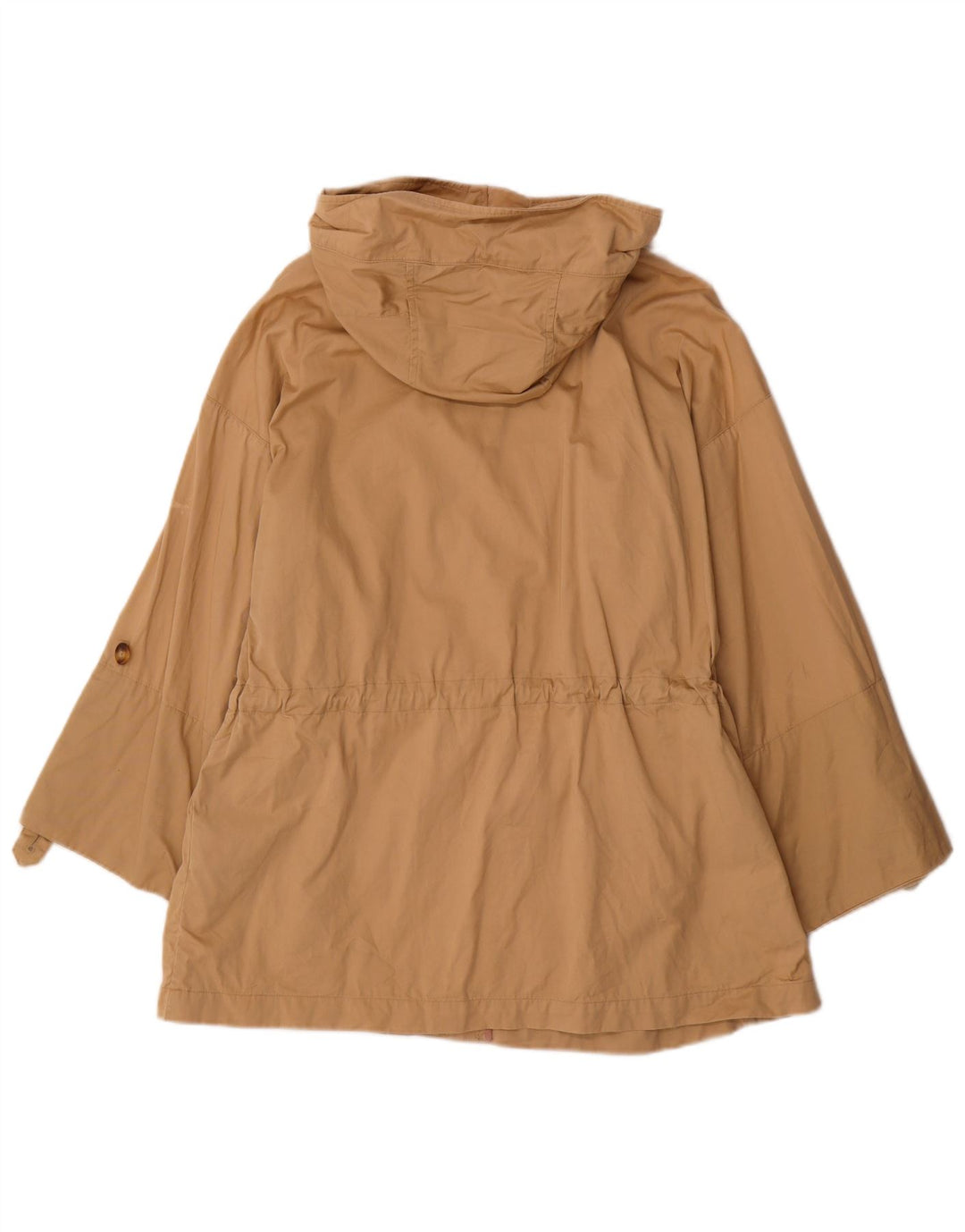 MASSIMO DUTTI Parka con capucha para mujer UK 44 Algodón beige medio