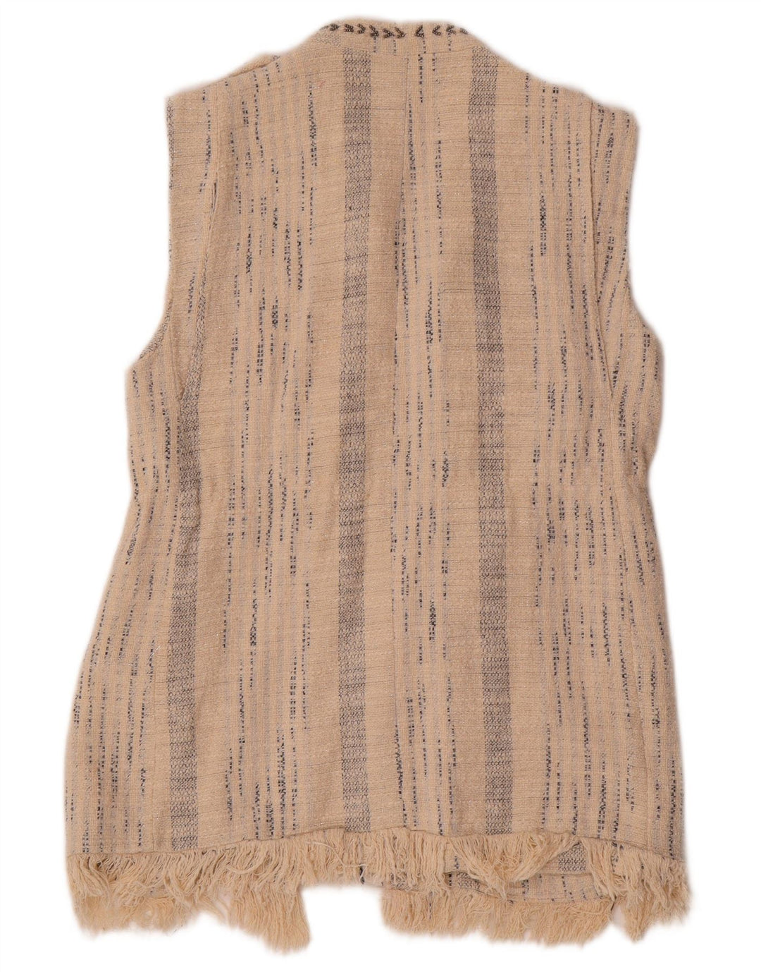 Zara Mujer Chaleco Abierto UK 42 Medio Beige