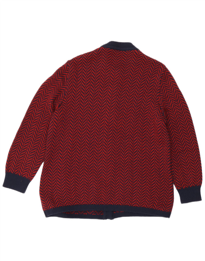 Vintage mujer Cardigan suéter Reino Unido 16 gran espiga roja