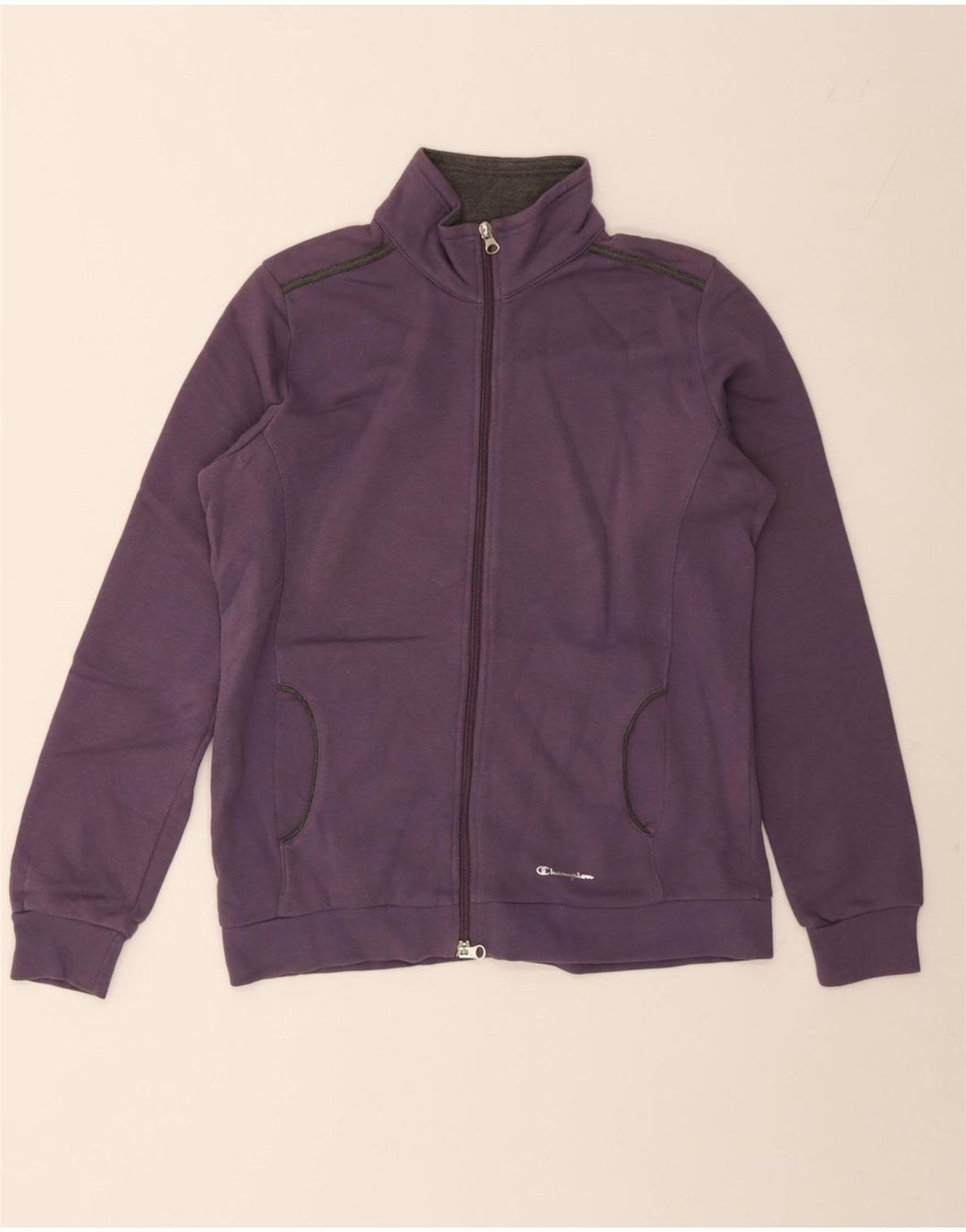 Champion Chaqueta de Chándal para Mujer Reino Unido 14 Mediana Púrpura Algodón