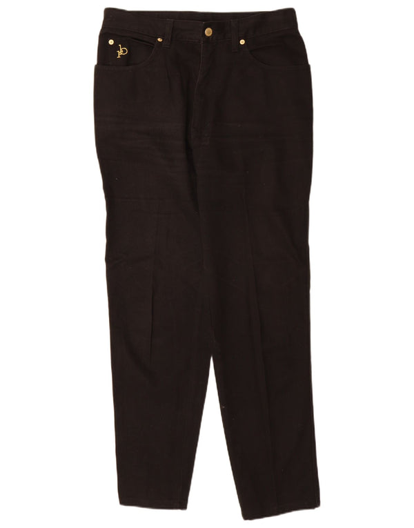Roccobarocco Vaqueros cónicos para mujer EU 40 Medium W32 L30 Negro
