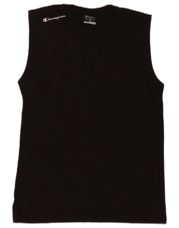 Champion Camiseta sin mangas para mujer UK 12 Medium Black Cotton