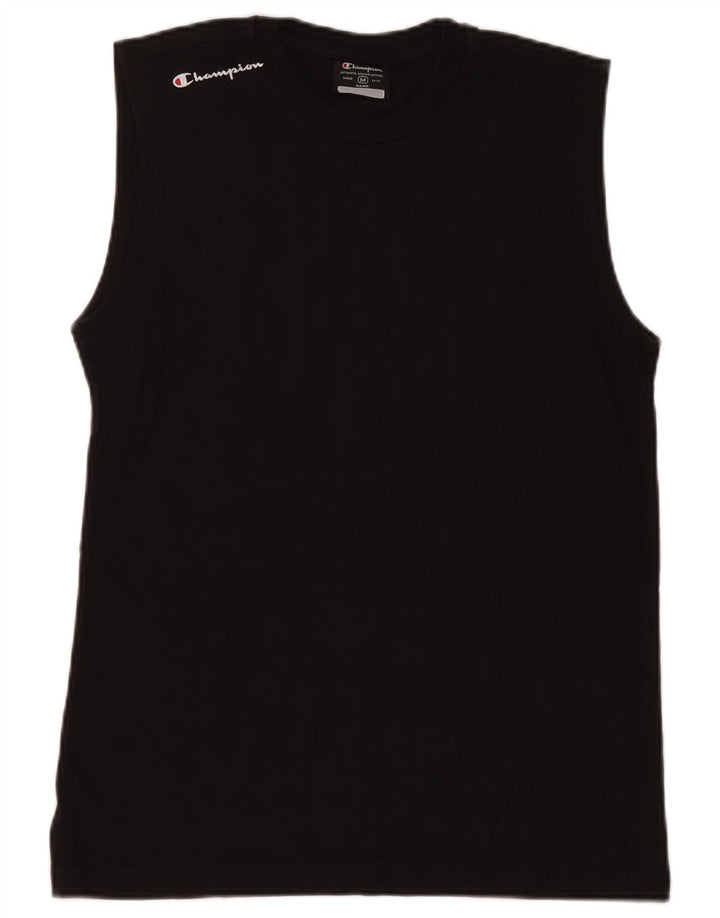 Champion Camiseta sin mangas para mujer UK 12 Medium Black Cotton