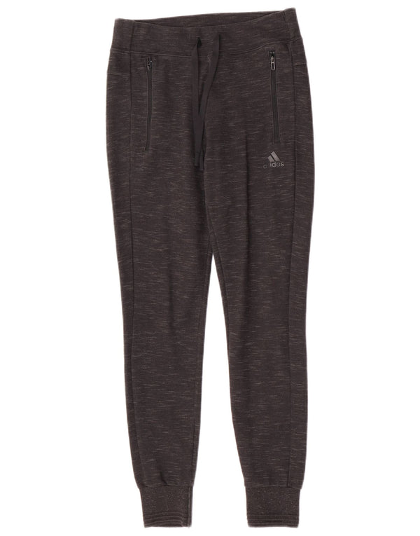 Adidas Mujer Chándal Pantalones Joggers UK 4/6 XS Gris Moteado Deportes