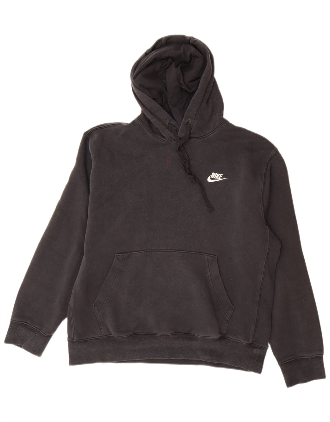 Nike - Sudadera con capucha para hombre (algodón negro mediano)