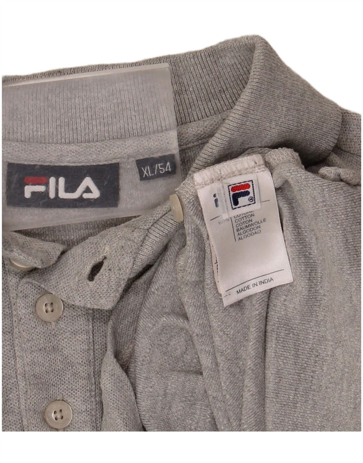 FILA Polo Hombre IT 54 XL Algodón Gris
