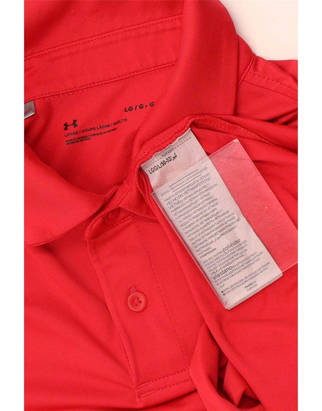 Under Armour Polo gráfico para hombre Poliéster rojo grande