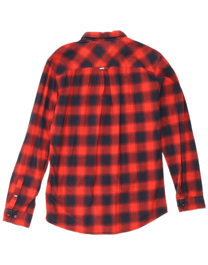 Tommy Hilfiger Camisa De Franela De Corte Regular A Cuadros Para Hombre Cuadros Rojos Medianos