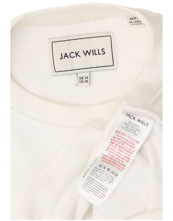 Jack Wills - Sudadera para mujer, talla 40, talla grande, algodón blanco