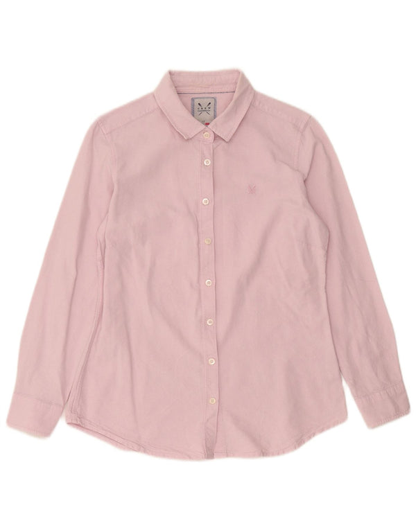 Crew Clothing Camisa para mujer UK 12 Algodón rosa medio