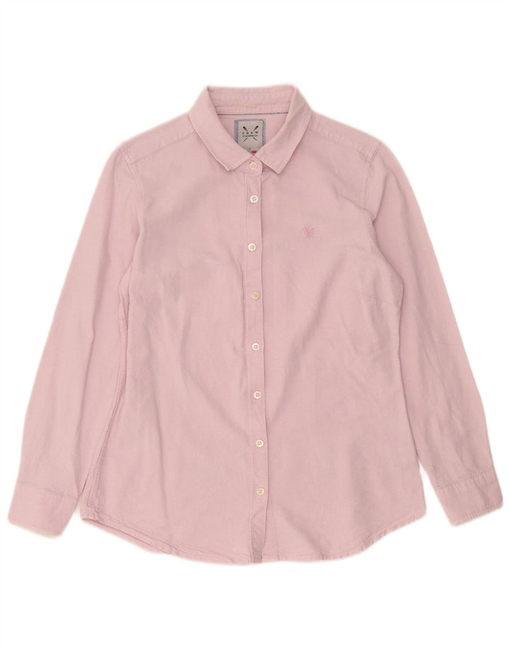 Crew Clothing Camisa para mujer UK 12 Algodón rosa medio