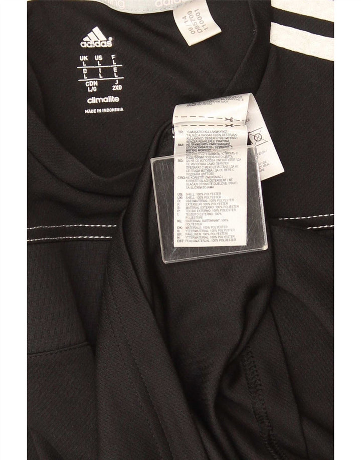 Adidas Hombre Top Manga Larga Grande Poliéster Negro