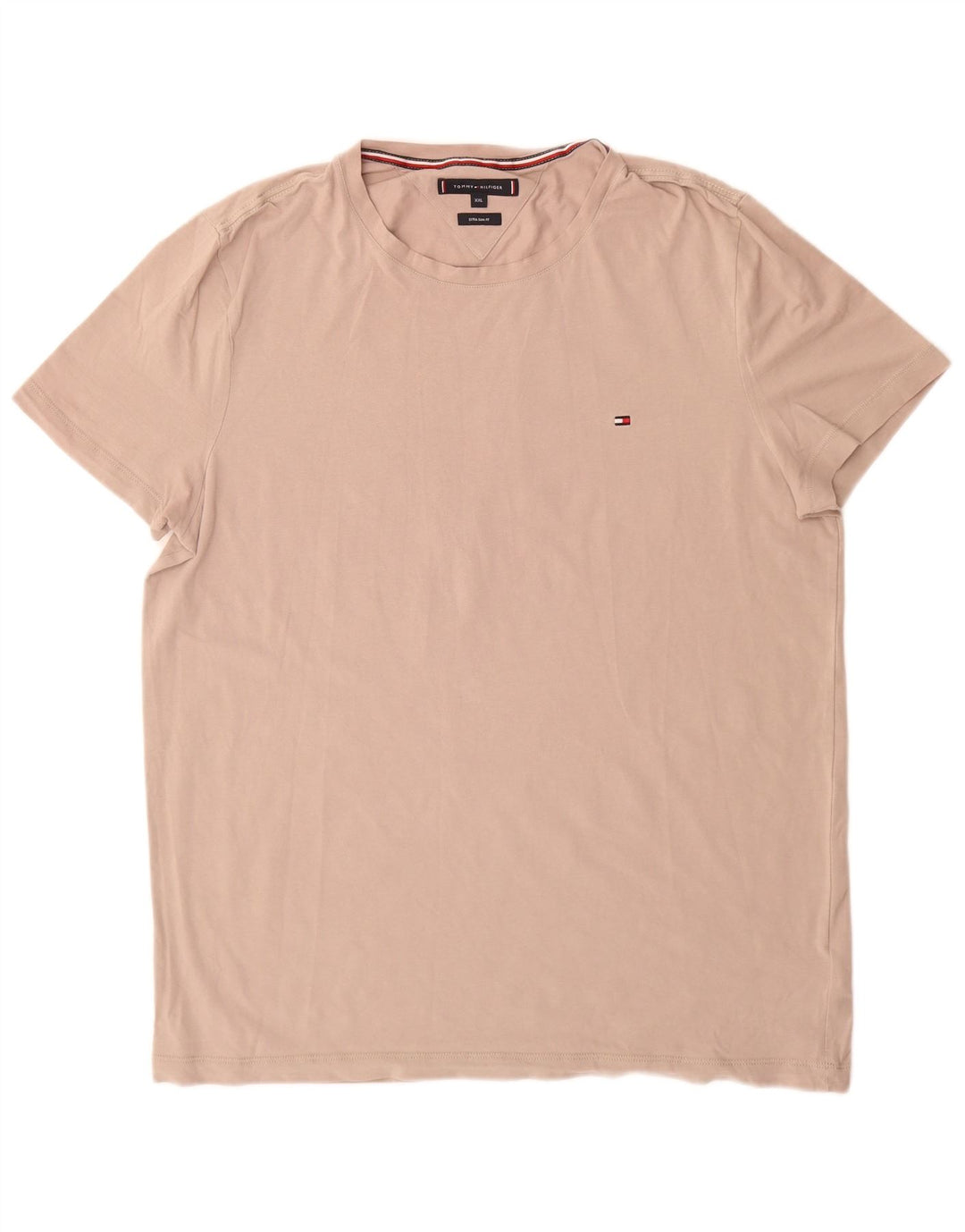 TOMMY HILFIGER Camiseta Extra Slim para Hombre Top 2XL Algodón Beige