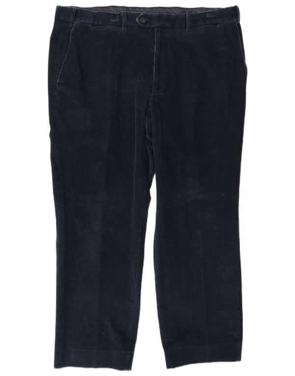 Marks & Spencer Pantalones rectos de pana para hombre W40 L29 Algodón azul marino