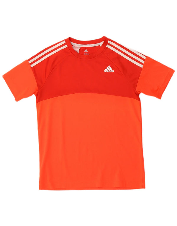 ADIDAS Camiseta Climalite para niño 13-14 años Naranja Colorblock
