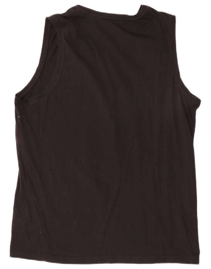 Puma Hombre Gráfico Chaleco Top XL Algodón Negro