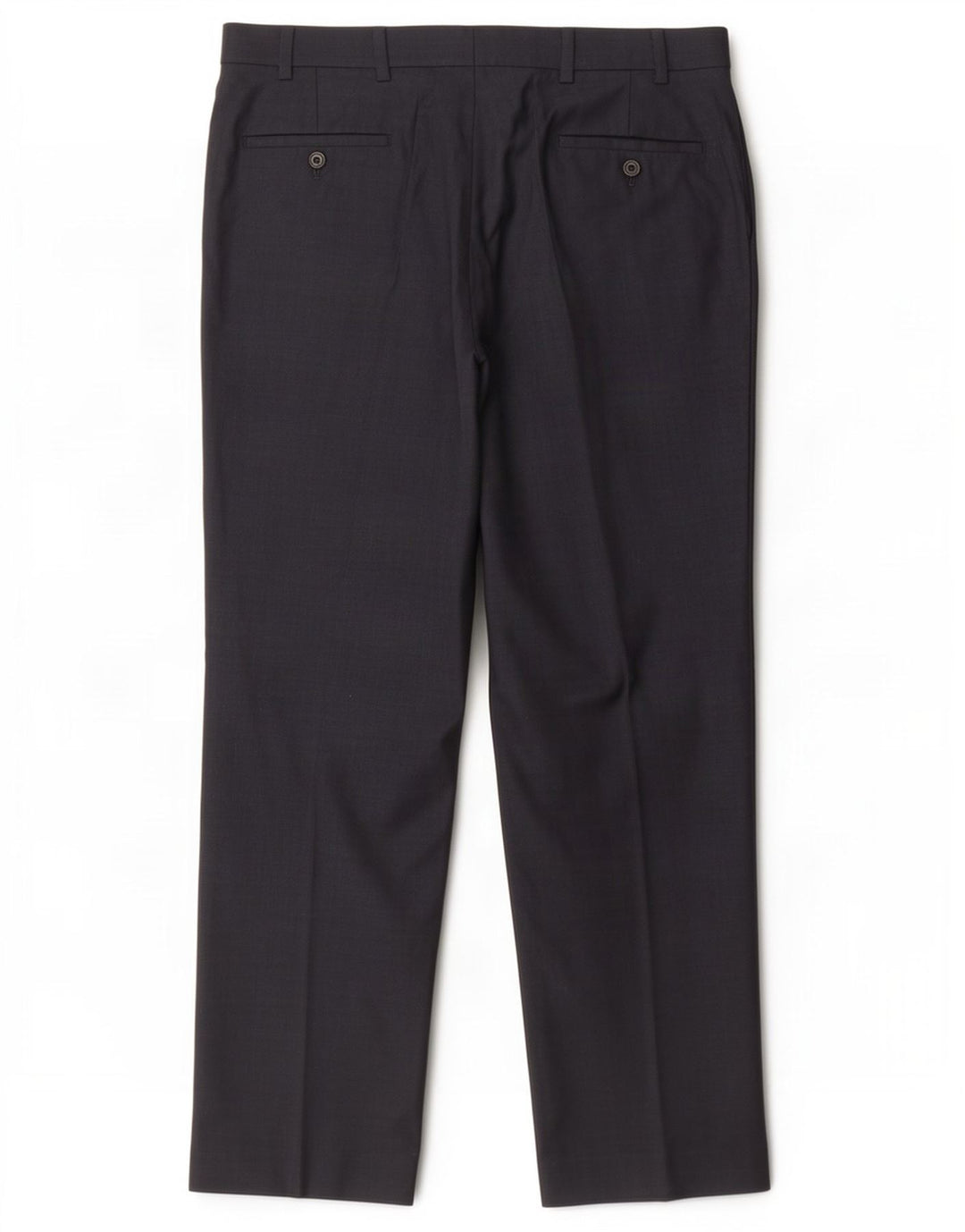 Marks & Spencer Pantalón de traje recto para hombre W38 L31 Lana azul marino