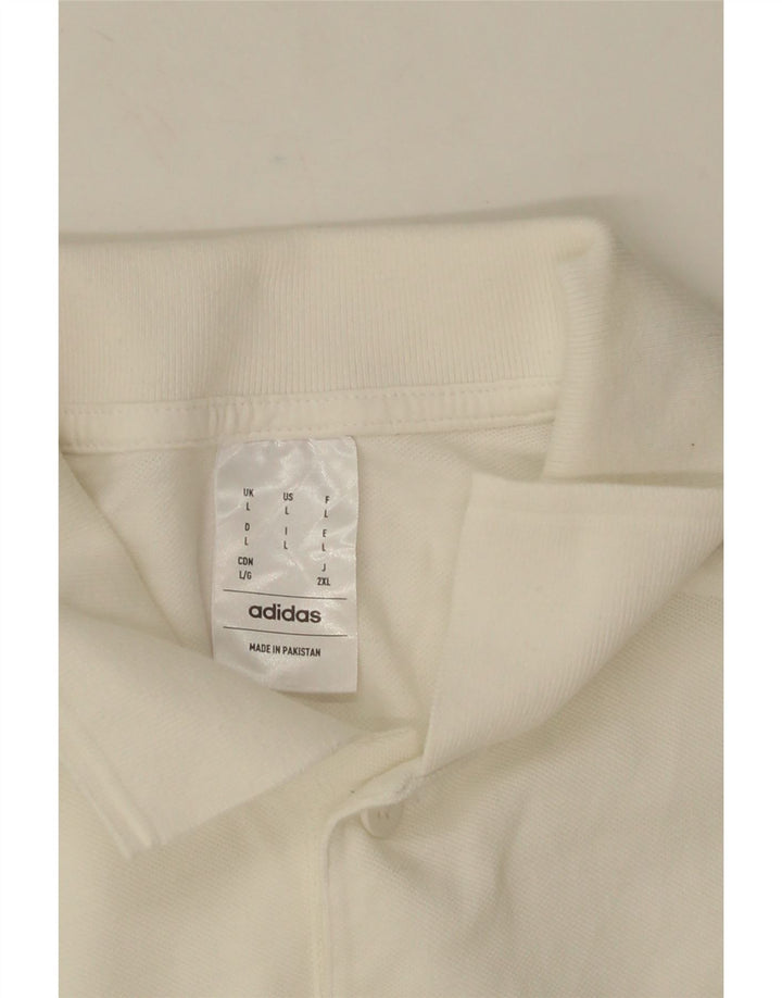 Polo Adidas Hombre Grande Blanco
