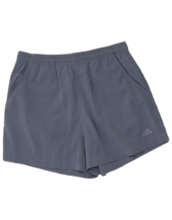 Adidas Pantalones cortos deportivos para mujer UK 12 Poliéster azul medio