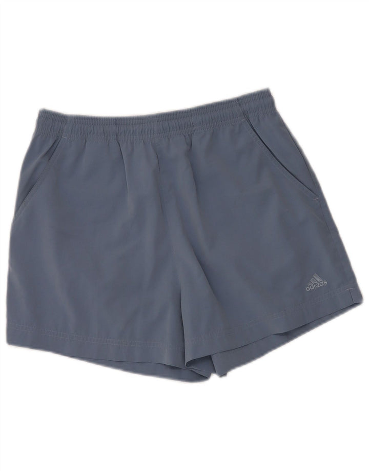 Adidas Pantalones cortos deportivos para mujer UK 12 Poliéster azul medio
