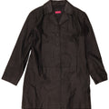 Vintage mujer cuero abrigo Reino Unido 16 cuero negro grande