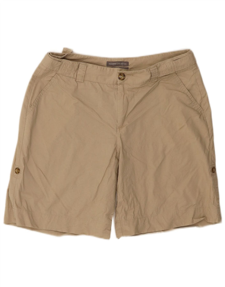Dockers Pantalones cortos chinos para mujer US 8 mediano W30 algodón beige