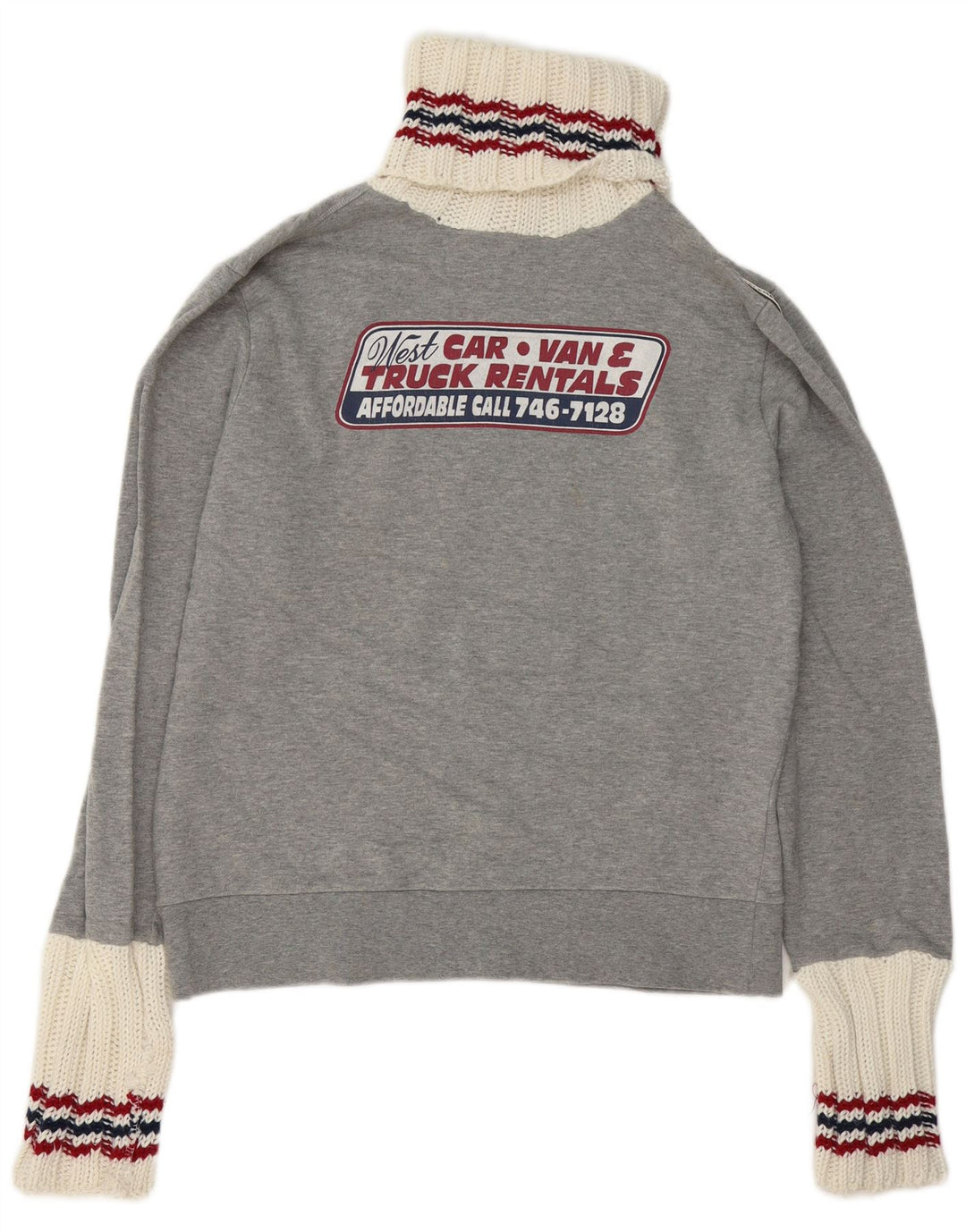 Zu Elements Sudadera gráfica para mujer Jumper UK 46 Large Grey Colourblock