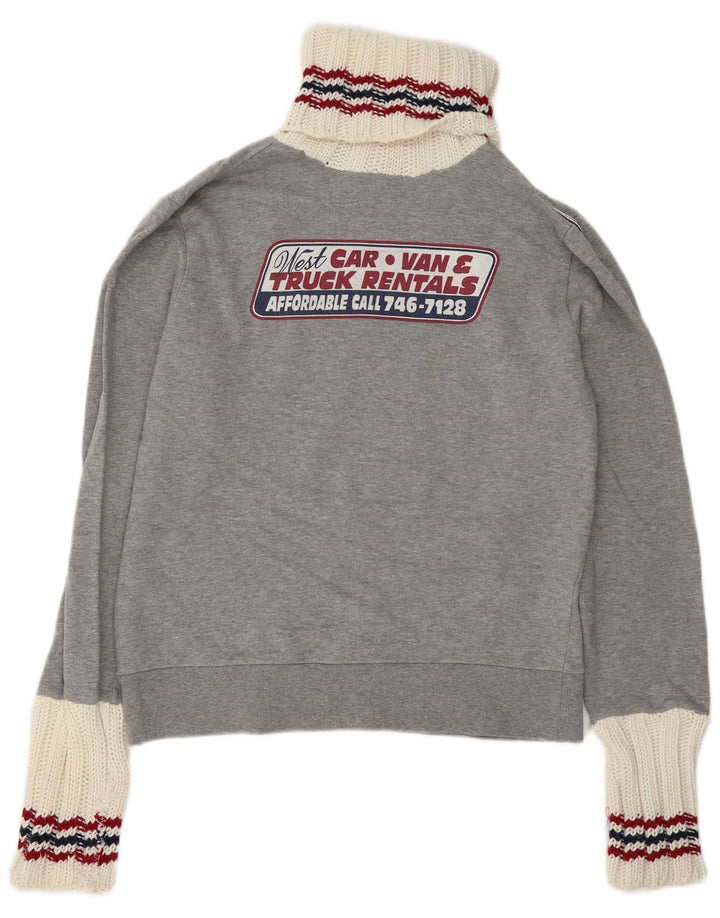 Zu Elements Sudadera gráfica para mujer Jumper UK 46 Large Grey Colourblock