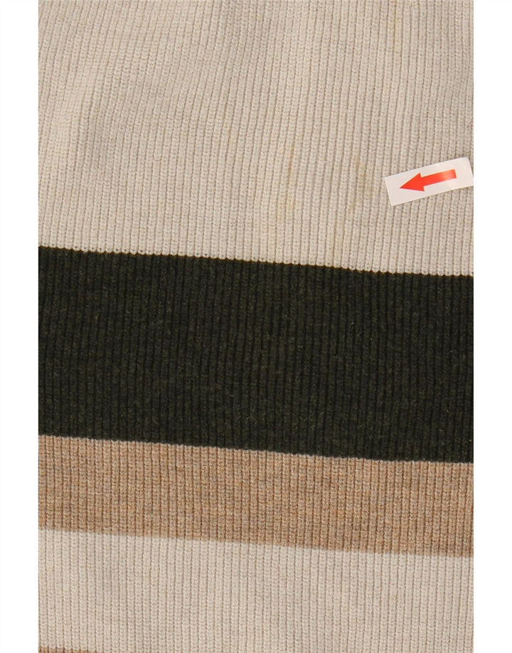 Marks & Spencer Suéter tipo jersey con cuello y cremallera para mujer UK 40 Small Grey Colourblock