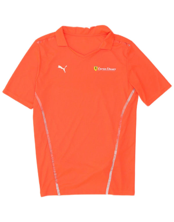 Puma Mens Polo Shirt Small Orange Polyester