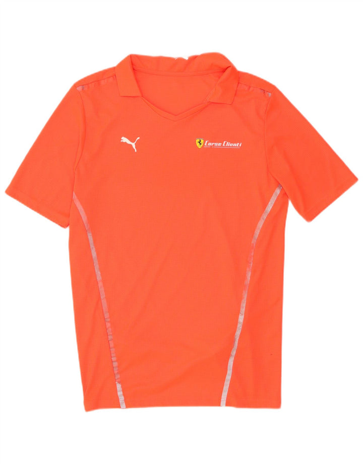 Puma Mens Polo Shirt Small Orange Polyester