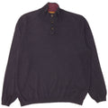 Ted Baker - Jersey para hombre con cuello y botones, talla 6, 2XL, lana azul marino