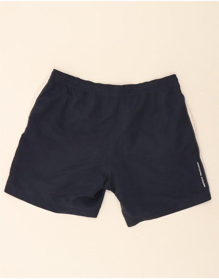Sergio Tacchini Shorts deportivos para hombre 2XL Azul marino Colorblock Poliéster