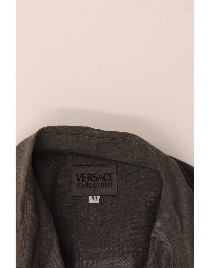 Versace Hombre Camisa Gris Medio