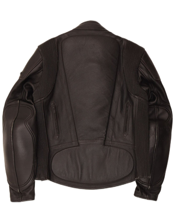 FRANK THOMAS Chaqueta de cuero para hombre UK 42 XL Cuero negro