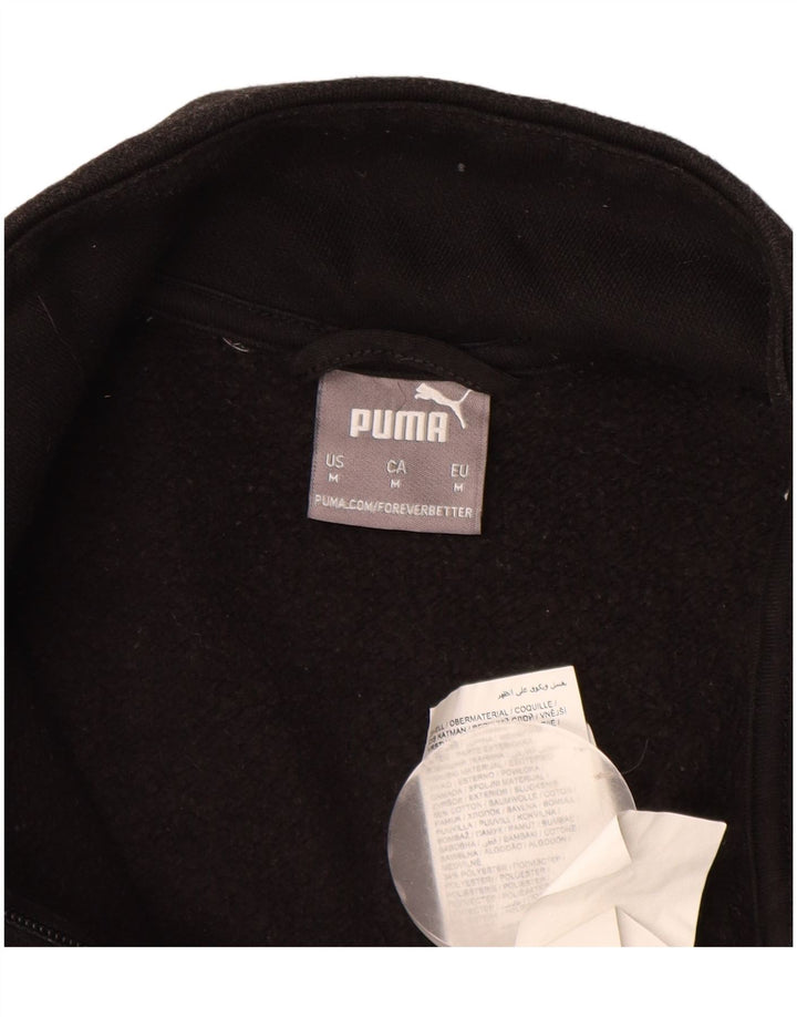 PUMA Chaqueta superior de chándal para hombre Algodón color block mediano negro