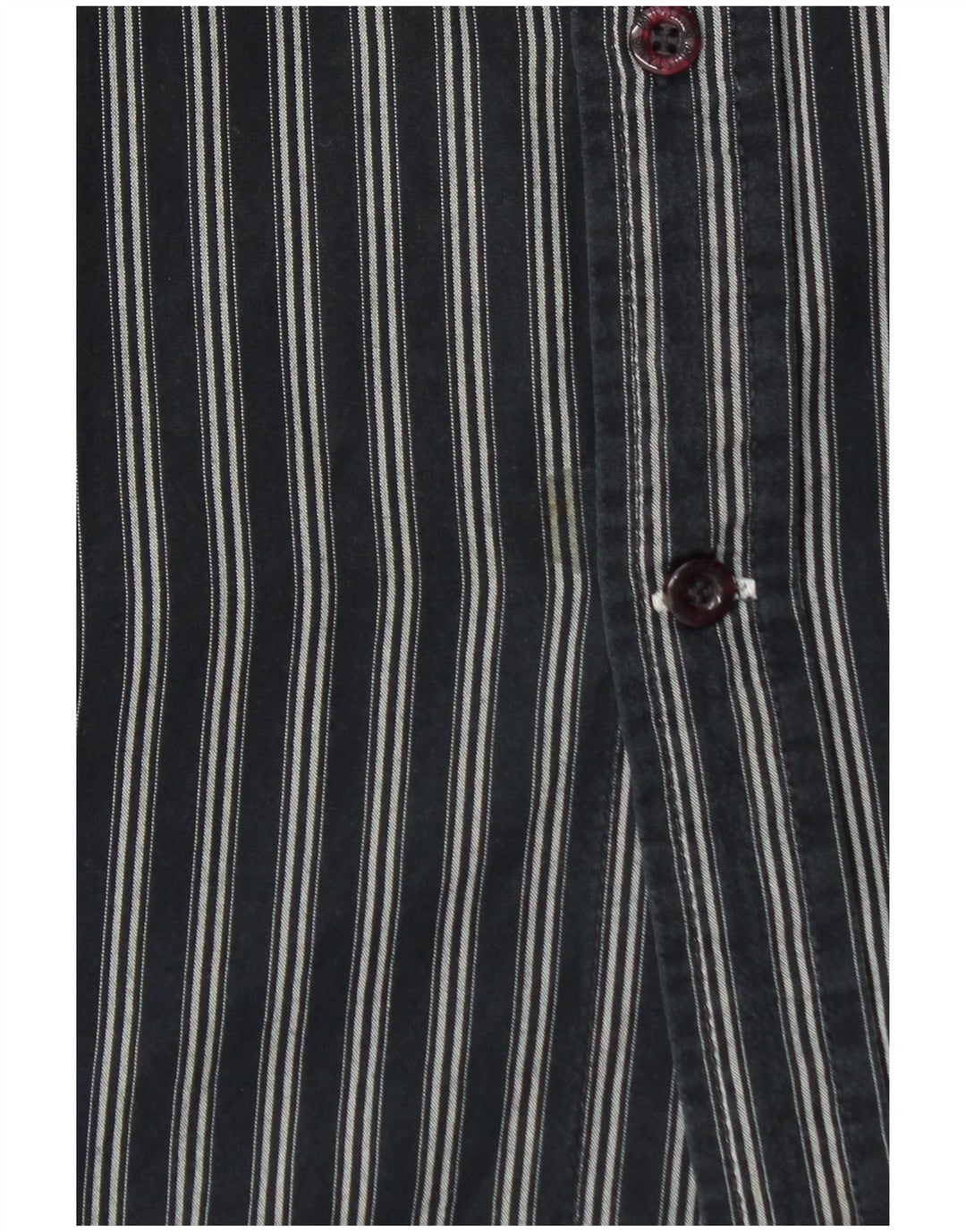 MUSTANG Camisa de hombre grande de algodón a rayas negras