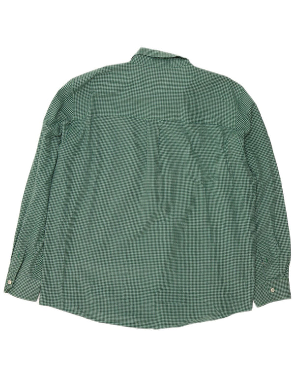 Chaps Camisa de fácil cuidado para hombre XL Algodón a cuadros verdes