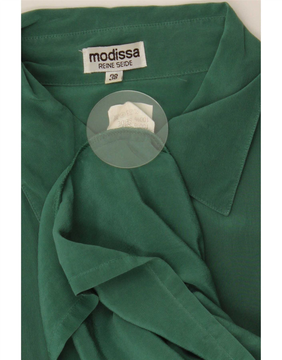 Reine Seide Blusa camisera para mujer EU 38 Seda verde medio