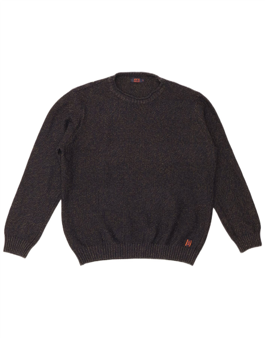 AVIREX Suéter tipo jersey con cuello redondo para mujer UK 40 Grande Azul marino moteado