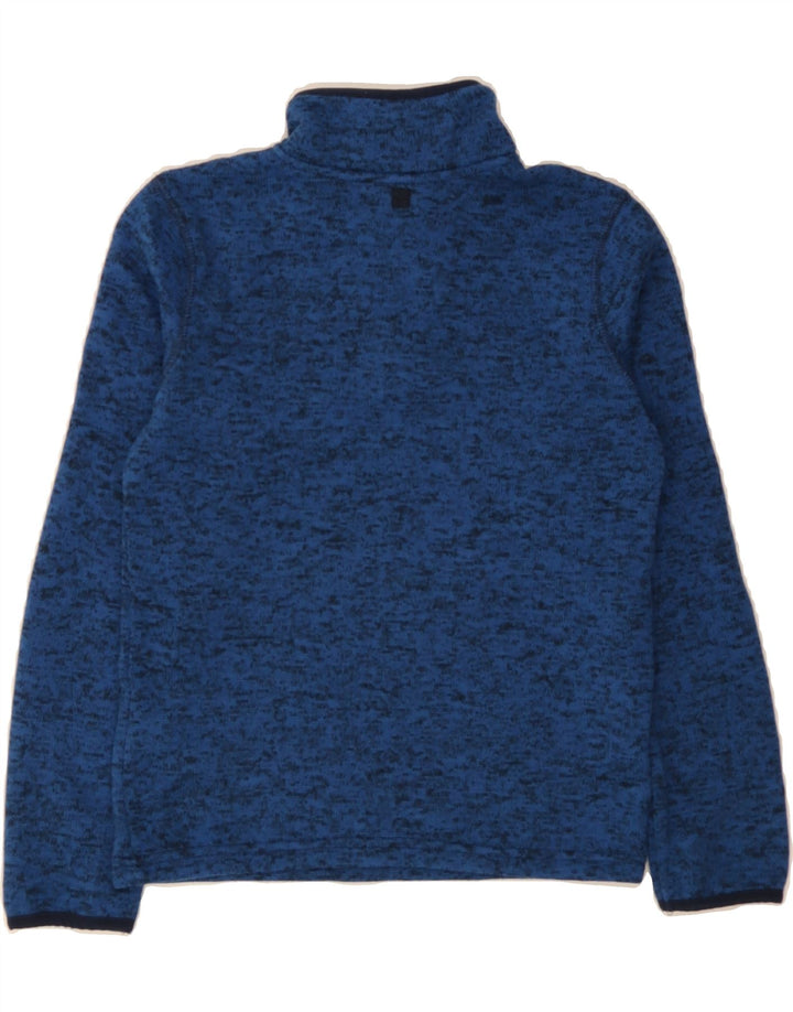 MOUNTAIN WAREHOUSE Boys Zip Neck Sweatshirt Jumper 9-10 Years Blue Flecked Vintage Mountain Warehouse and Second-Hand Mountain Warehouse from Messina Hembry 